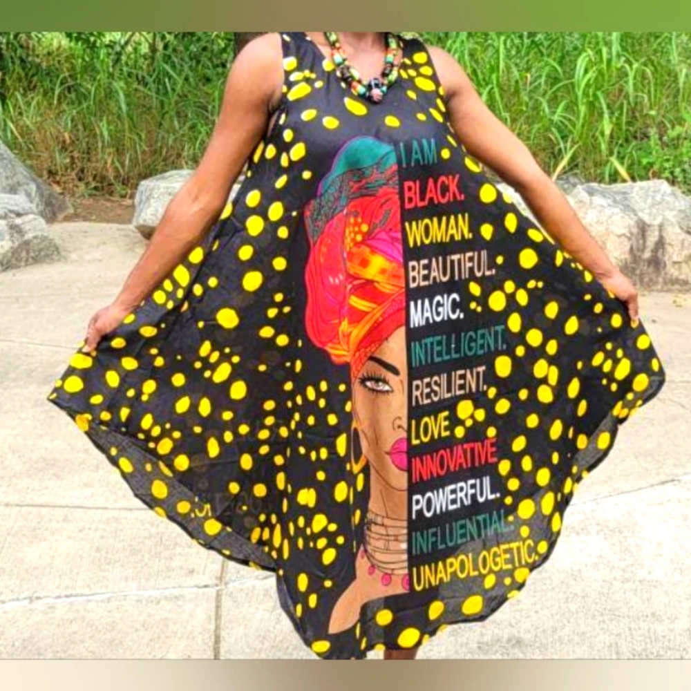 Rastafarian Collection tunic dress with headband M/L